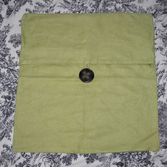 Pottery Barn Accents 100 Linen Green Button Pillow Cover Poshmark